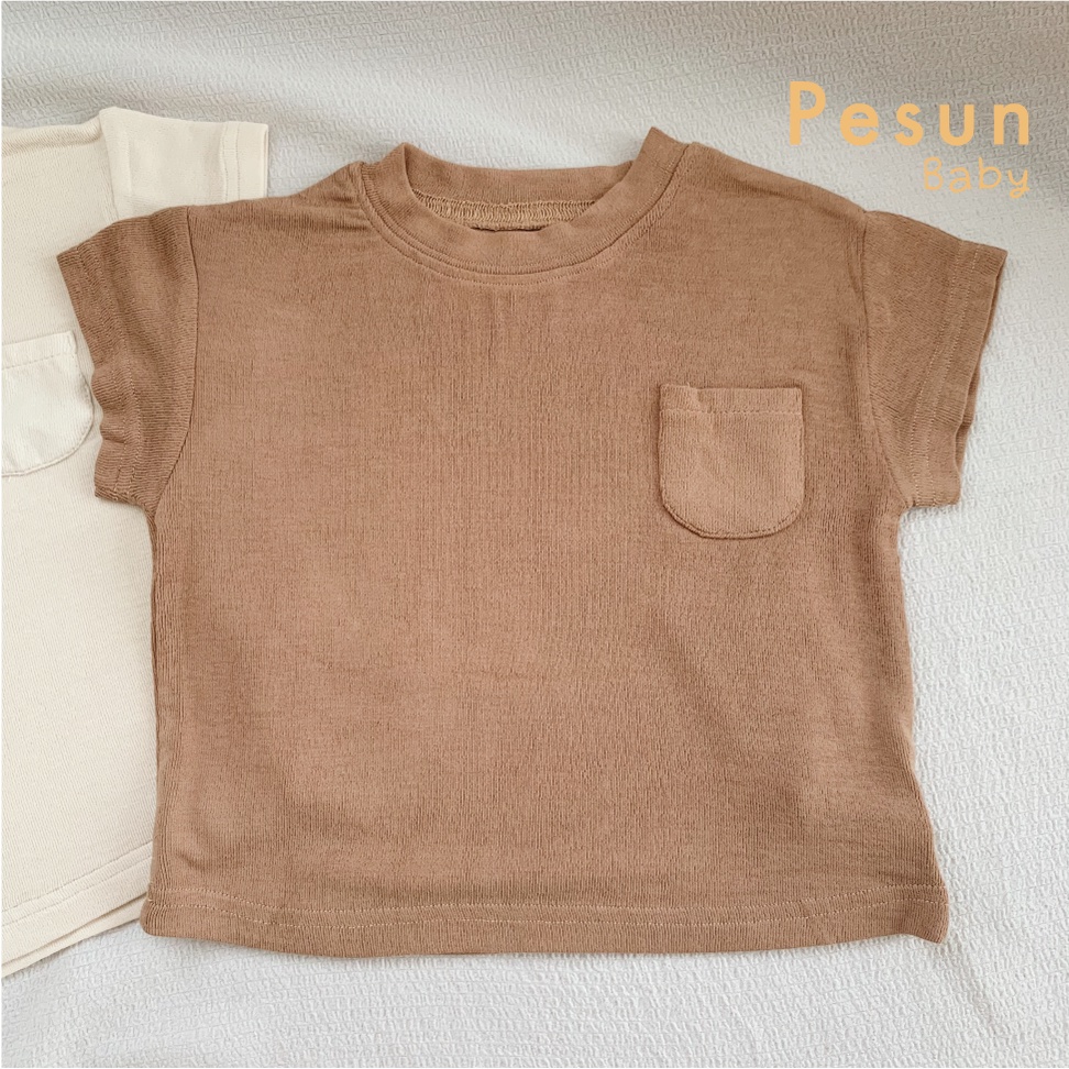 Áo thun ngắn tay cho bé trai 0-3 tuổi phong cách Hàn Quốc đơn giản thoải mái