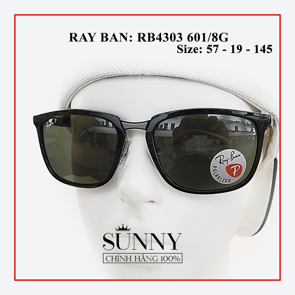 RB4303 601/8G - Kính mát nam nữ Rayban chính hãng , bảo hành toàn quốc, thiết kế dễ đeo bảo vệ mắt