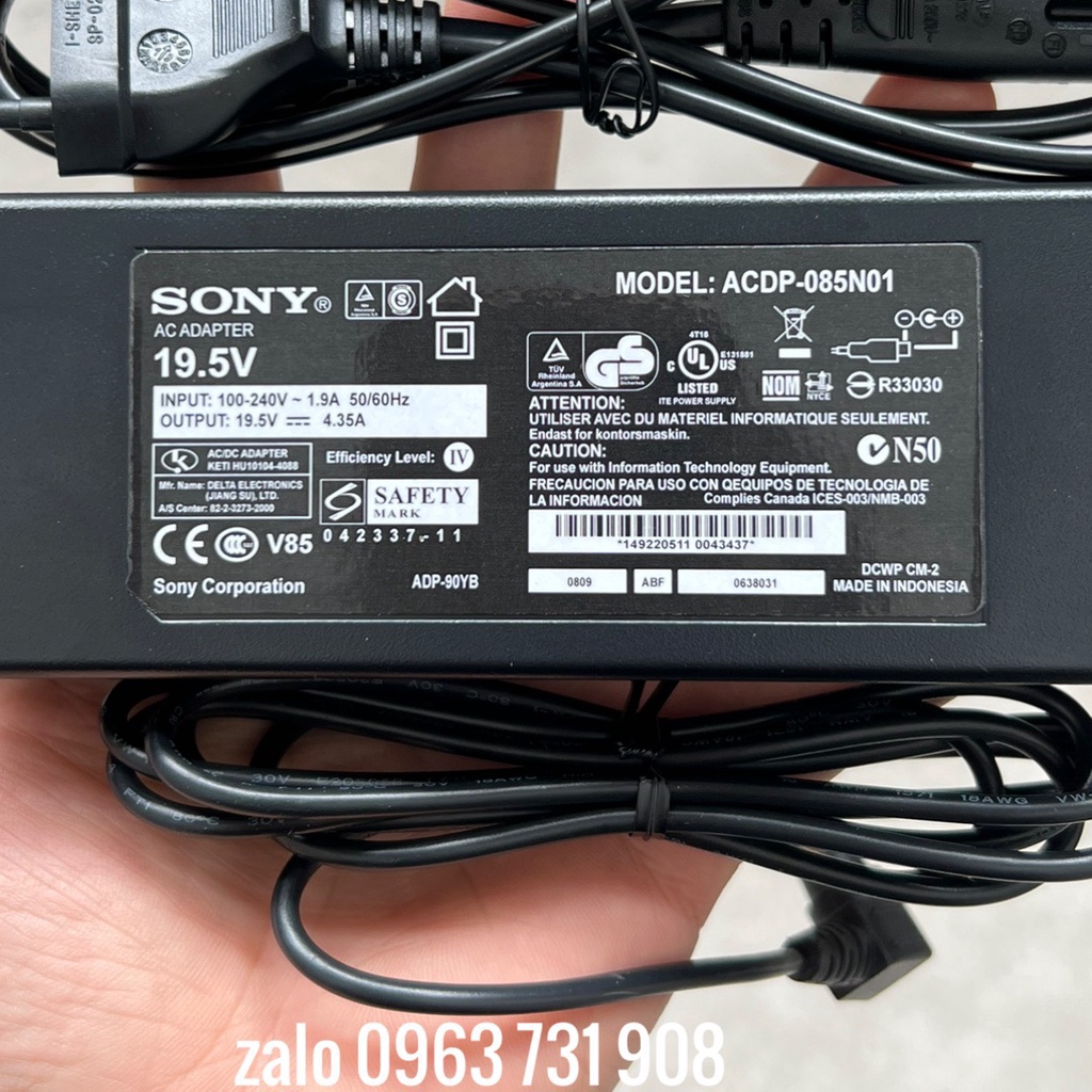 Adapter nguồn tivi sony 19.5V 4.35A chính hãng