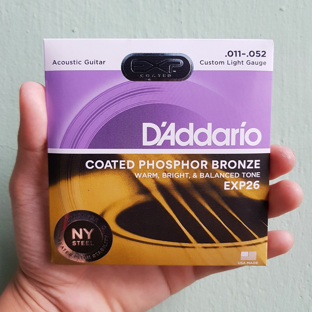 Dây Đàn Guitar Acoustic D'Addario EXP 26 [Size 11] - Tặng kèm Pick gảy