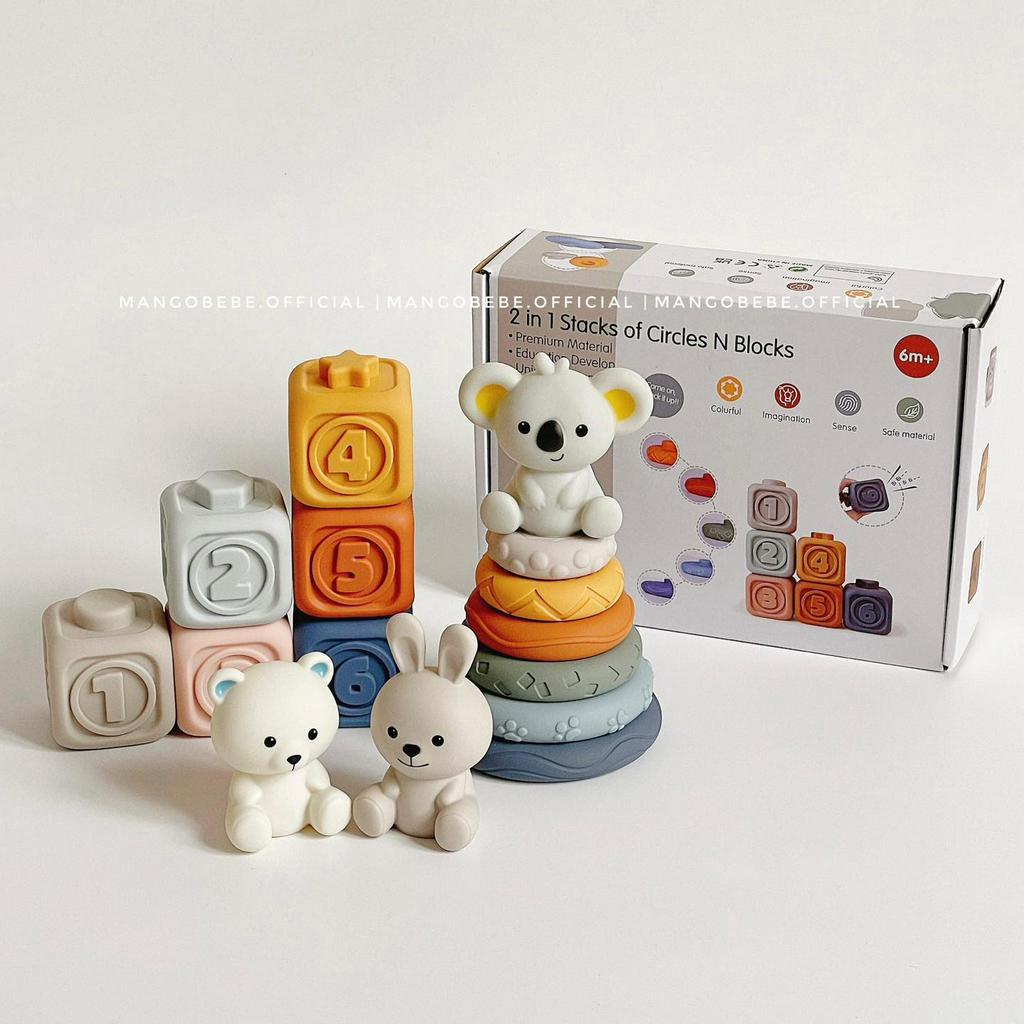 Khối Xếp Hình Stacked Circle Konigkids Cho Bé