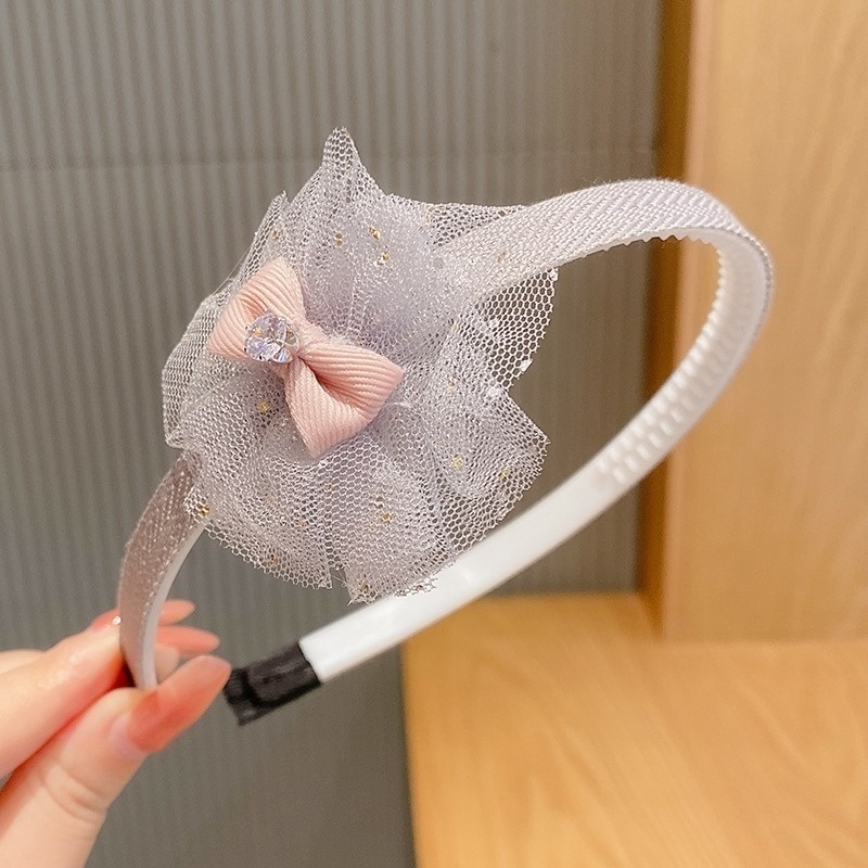 Băng Đô Cài Tóc Đính Hoa Kiểu Công Chúa Dễ Thương Cho Bé Gái