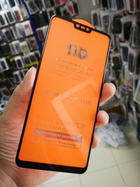 Cường lực 19D Xiaomi Mi 8 Lite Full màn Full keo ôm viền 2.5D cao cấp
