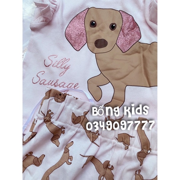 Bộ Hè Bé Gái Cún Hồng Baby Berry