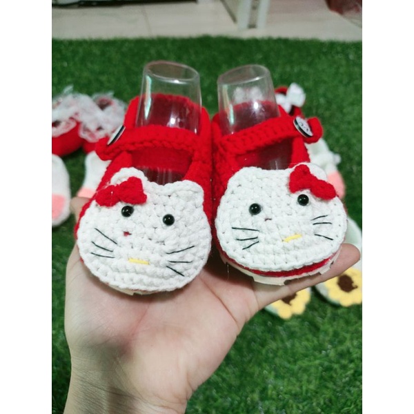 Giày len mèo kitty có dán đế