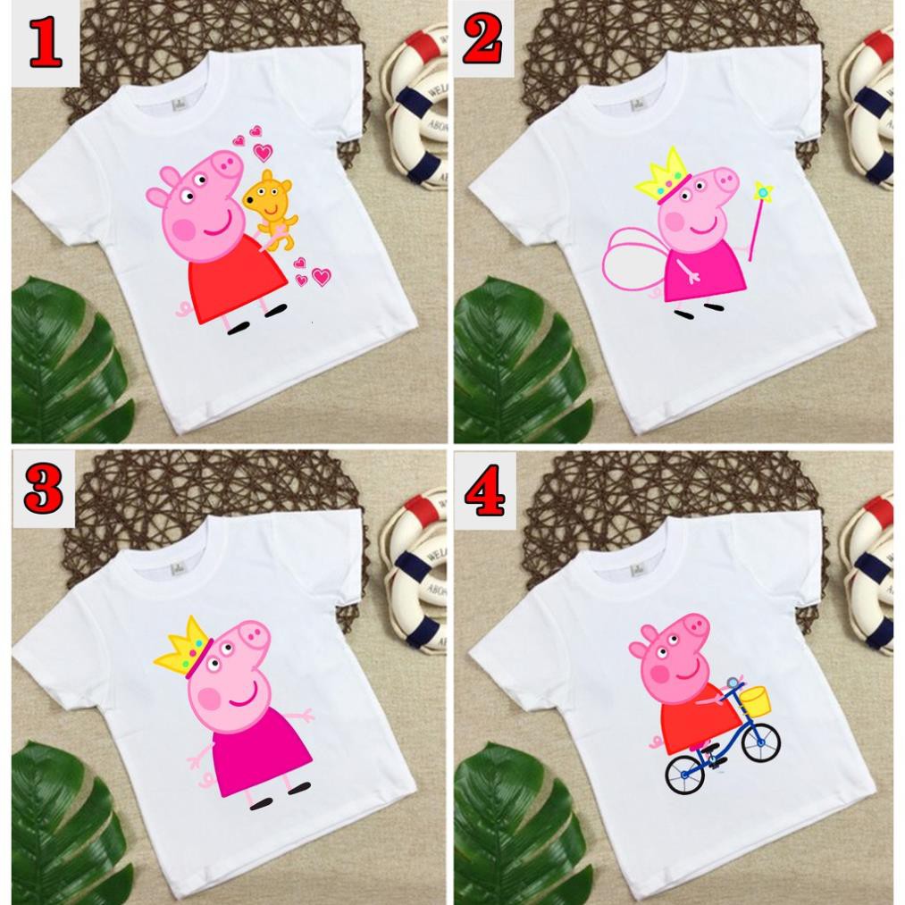 (SALE MẠNH) 4 mẫu áo thun bé gái in hình heo peppa in tại shop độc đẹp giá rẻ nhất