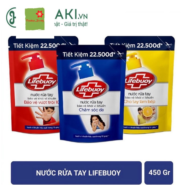 [Mã giảm giá sỉ mỹ phẩm chính hãng] Nước Rửa Tay Lifebuoy Bảo Vệ Da Khỏi Vi Khuẩn Dạng Túi 450g
