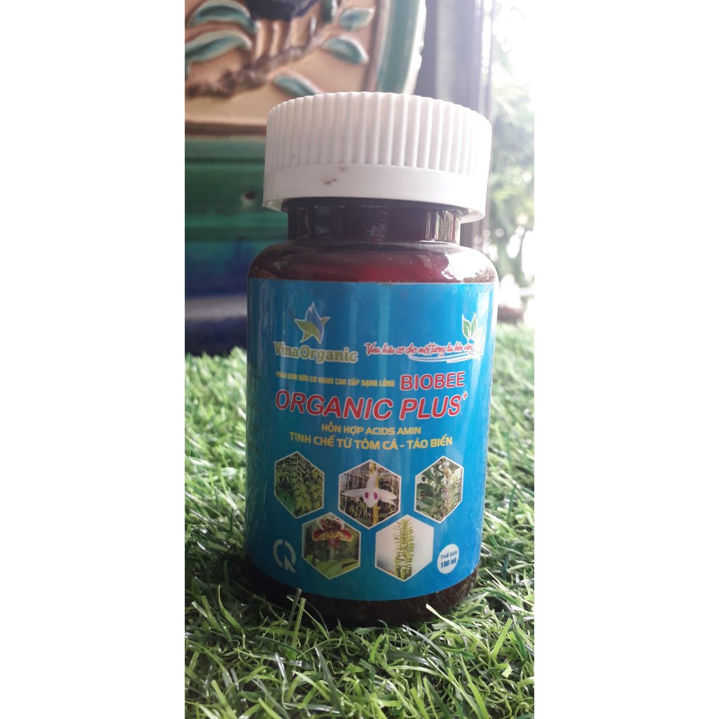 Phân bón hữu cơ Nano Amino Acids cao cấp BIOBEE ORGANIC PLUS - hỗn hợp Acids Amin tinh chế từ tôm cá, tảo biển 100ml