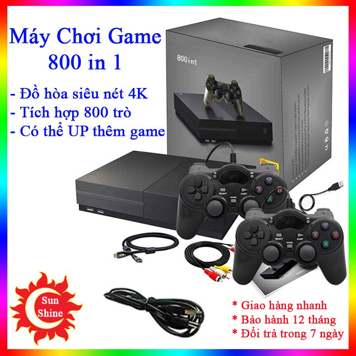 Máy Chơi Gamer Điện Tử 800 Trò Chơi Độ Phân Giải 4K Kết Nối Tivi HDMI PS1/ FC/ MD/ SFC/ GB/ GBA/ GBC/ SMS/ GG