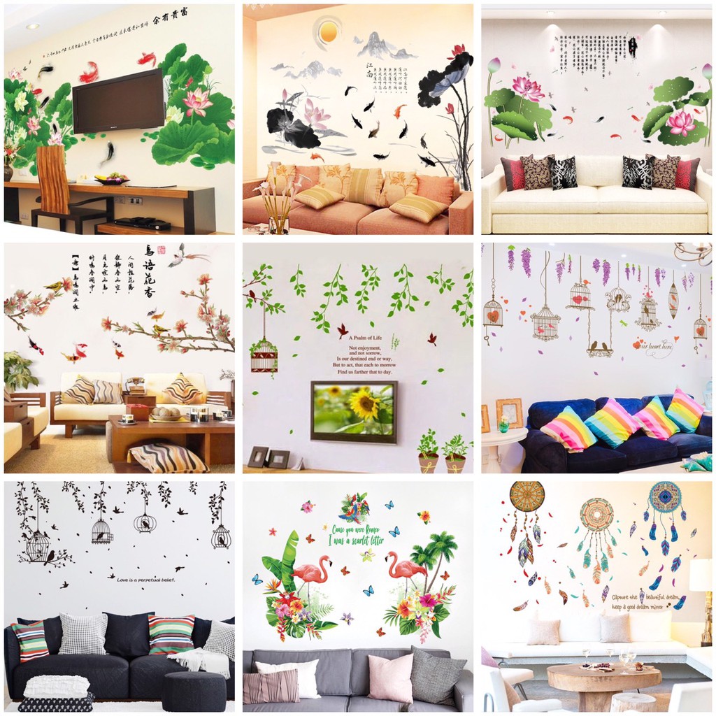 Decal Dán Tường Phòng Khách Tranh Dán Phòng Khách