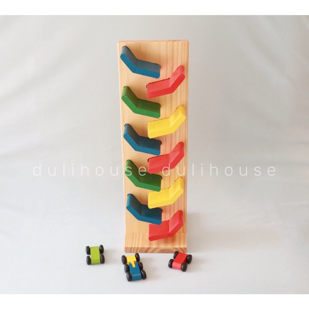 Đồ chơi Gỗ xe đua tháp Winwintoys Nâng cao các giác quan của bé Hỗ trợ nhận biết màu sắc Rèn luyện khả năng vận động
