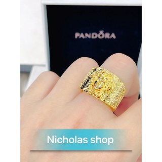 Nhẩn nam hình vuông mạ vàng Nicholas159
