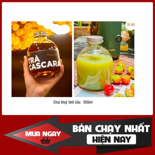 ❣️ CHAI THỦY TINH TRÒN LÙN 500ML NẮP NHÔM ❣️