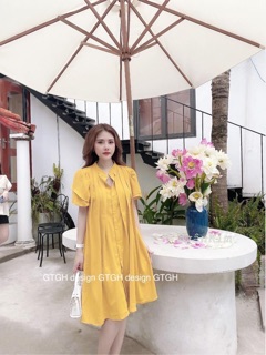 Váy suông đũi lụa dập ly