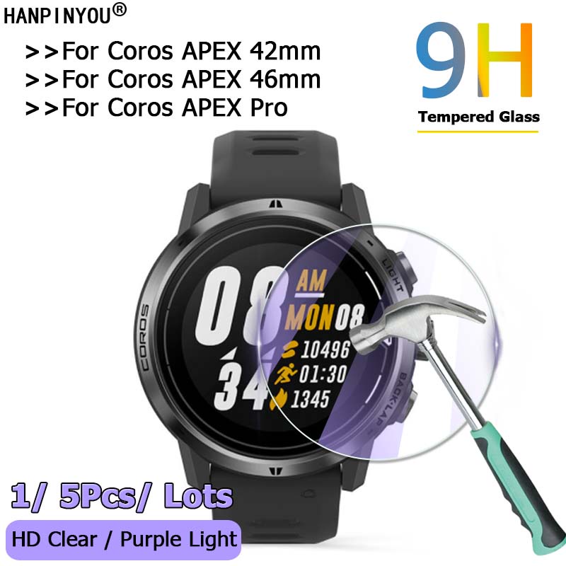 Kính cường lực màn hình đồng hồ thể thao 2.5d bảo vệ cho Coros Pace 2 Apex 42mm/ 46mm/ Pro Gps
