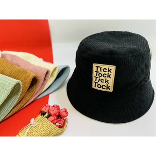 Nón bucket vành cụp nam nữ tick tock - vải nhung tăm cao cấp