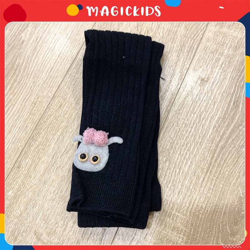 Quần tất , quần legging len gân không bàn hình dễ thương cho bé gái