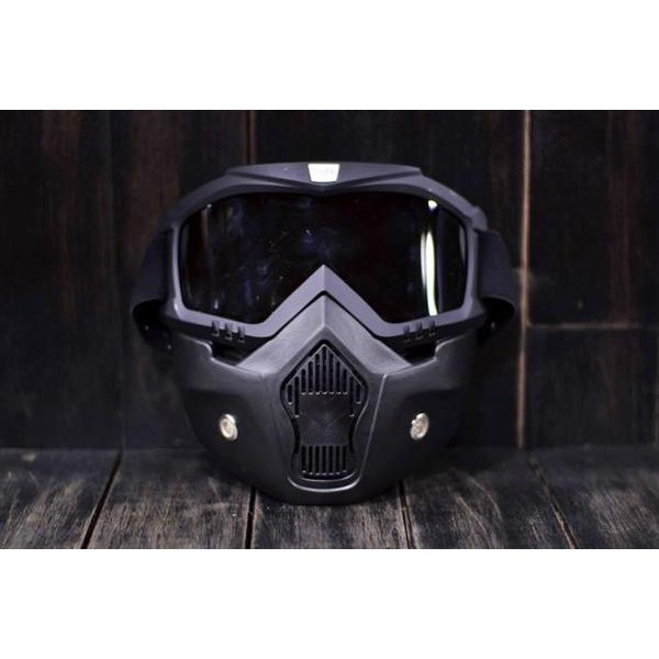 Mặt nạ phượt Beon kèm kính dùng cho Mũ bảo hiểm 3/4 (hàng cao cấp chính hãng) | BigBuy360 - bigbuy360.vn