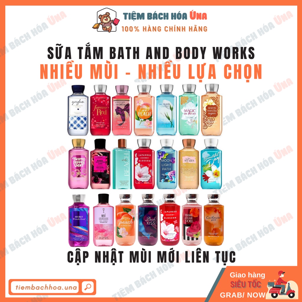 Sữa tắm shower gel Bath and body works BBW hàng Mỹ chính hãng nhiều mùi