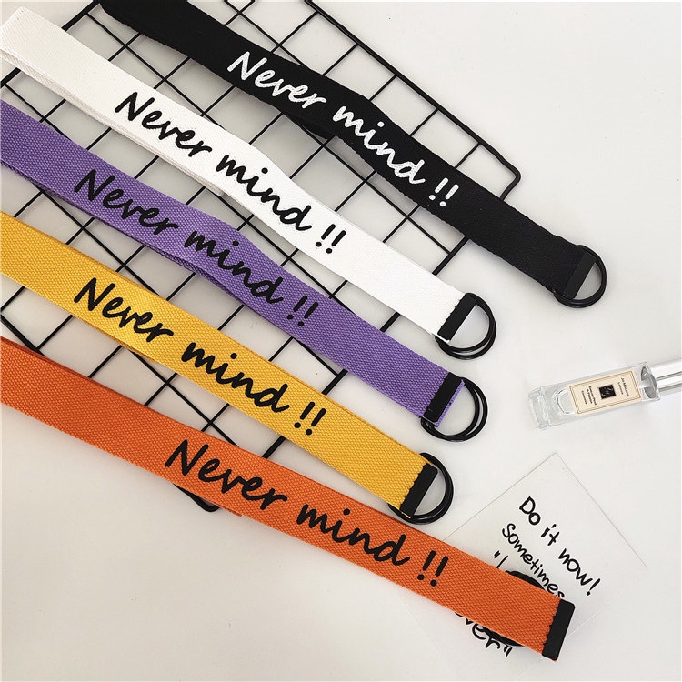 Dây thắt lưng vải canvas phong cách thời trang cho nữ