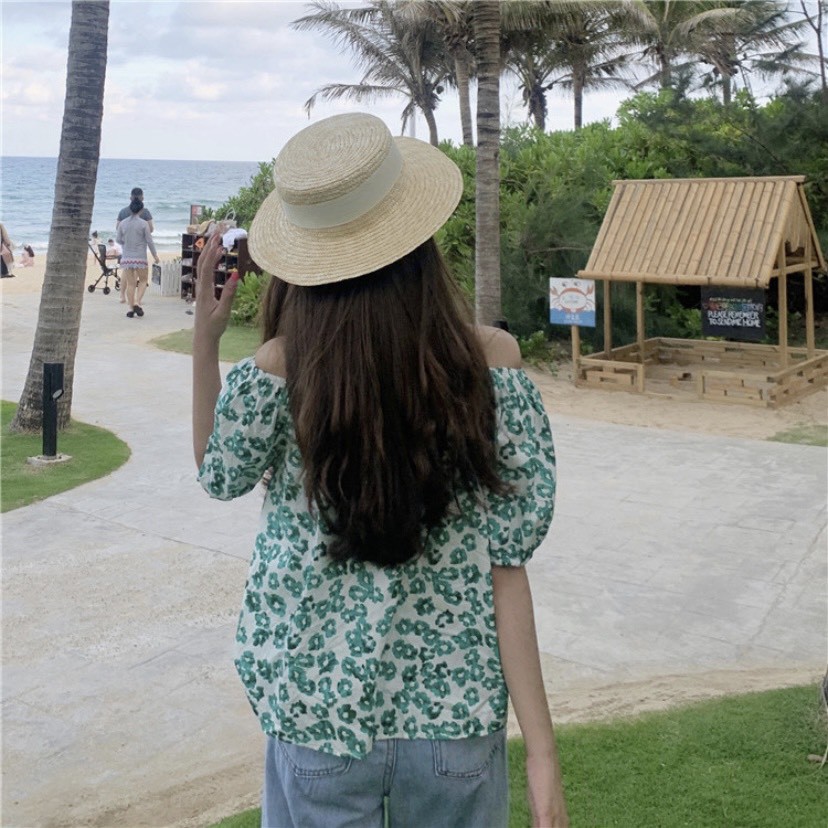 Áo thô hoa trễ vai hoặc 2 kiểu siêu xinh Ulzzang style  Hàng quảng Châu