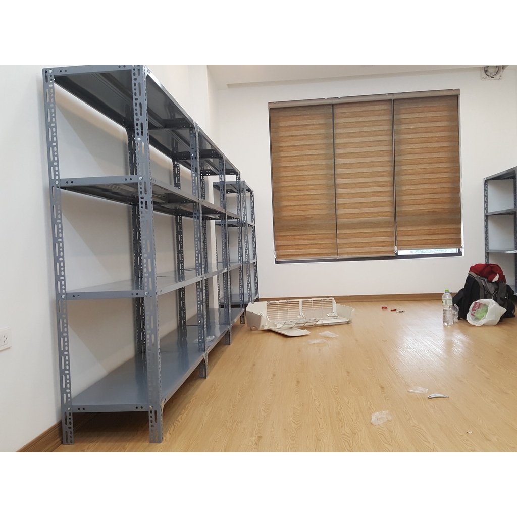 Kệ sắt v lỗ trưng bày lắp ghép đa năng, kệ kho hàng gia dụng 2, 3, 4, 5, 6 tầng .Kt : Dài 120cm, Rộng 40cm