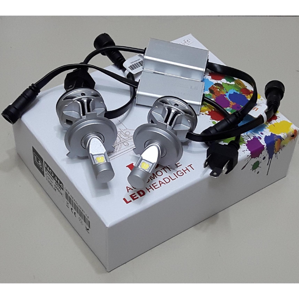 Cặp bóng đèn Led Cree XHP70 L8 H4 4300k màu vàng nắng