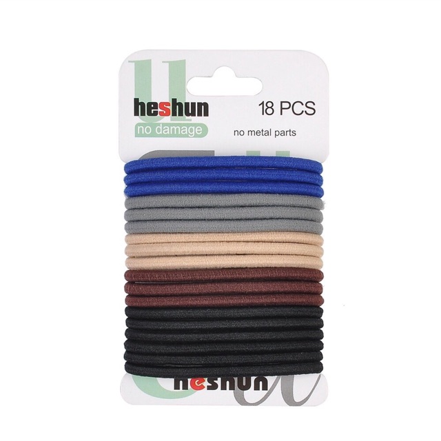 Thun cột tóc cho nữ bộ 18 cái