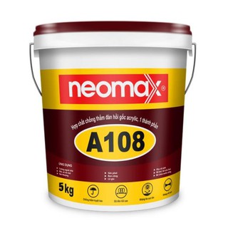 NEOMAX A108 - Màu Ghi - Thùng 5Kg - Hợp chất chống thấm đàn hồi gốc Acrylic