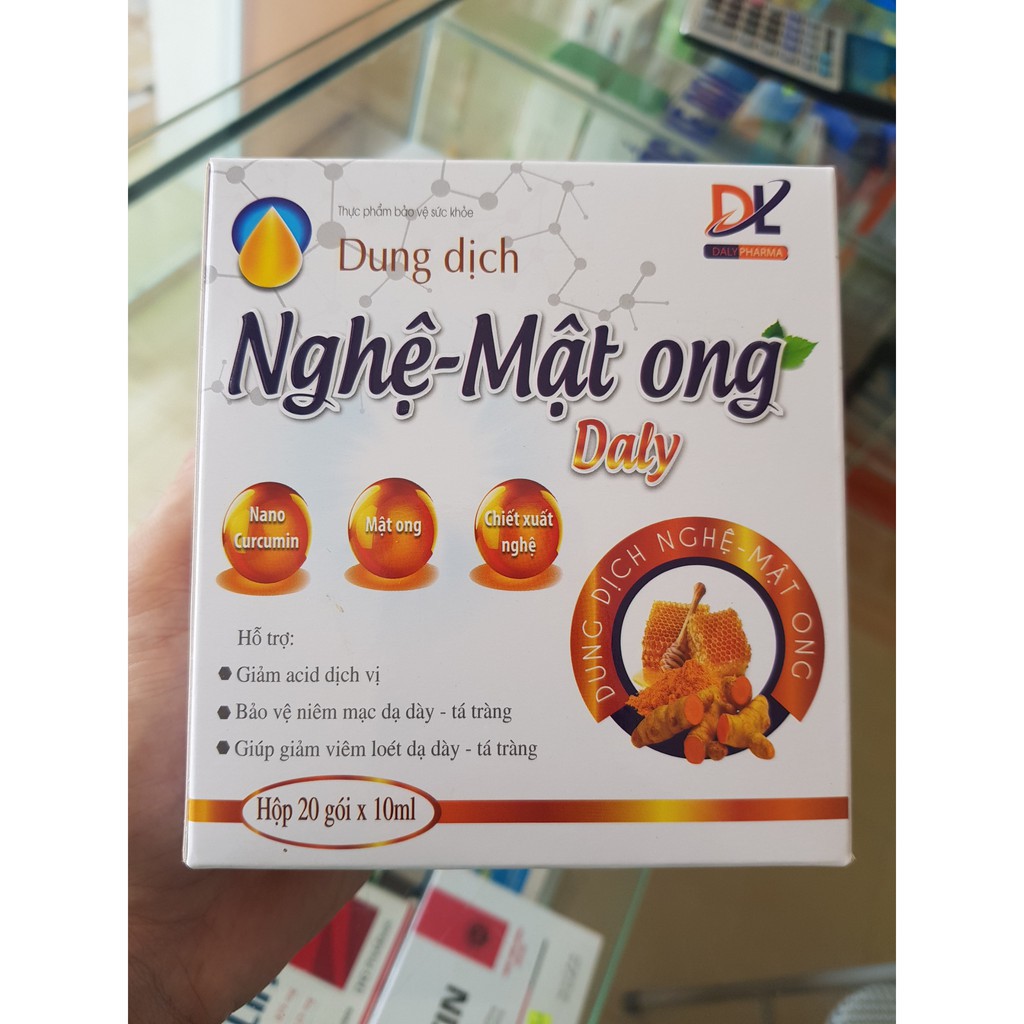 Dung dịch Nghệ - Mật Ong Daly - Giảm acid dịch vị, viêm loét dạ dày - tá tràng