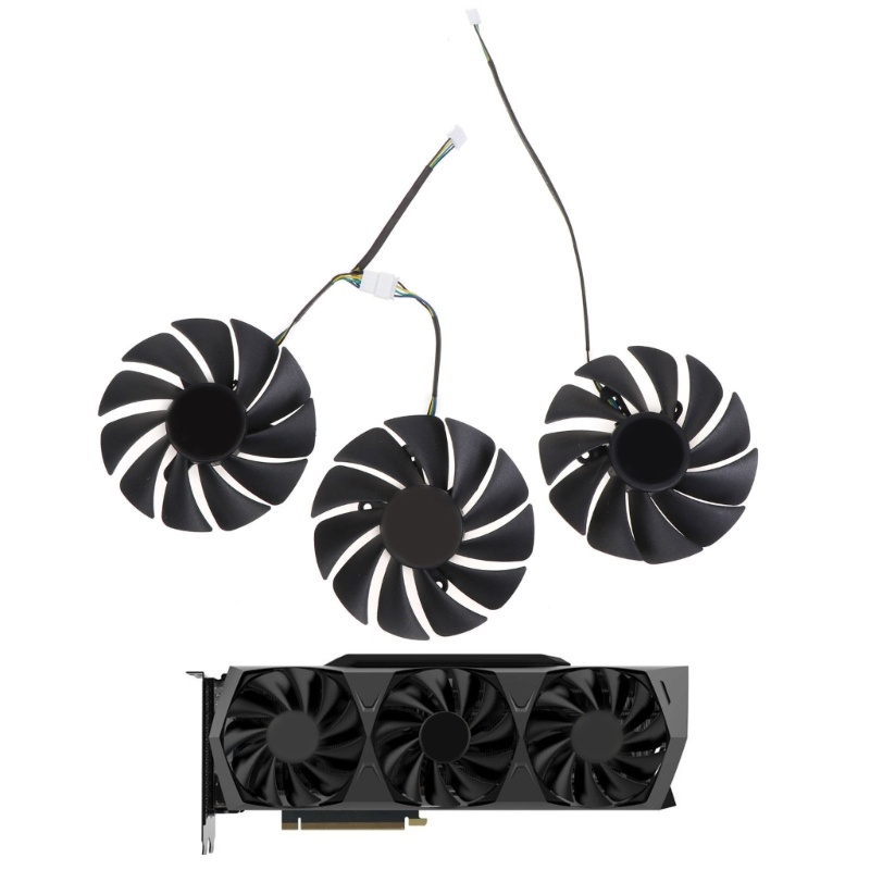 Set 3 Quạt Tản Nhiệt Thẻ Đồ Họa 12V 4Pin VGA Cho ZOTAC RTX 3090 Trinity RTX 3