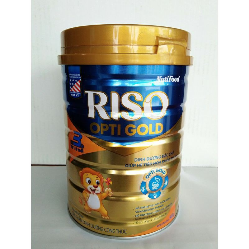 Sữa bột NutiFood RISO OPTI GOLD 3 -  900g   HSD 7/11/2022