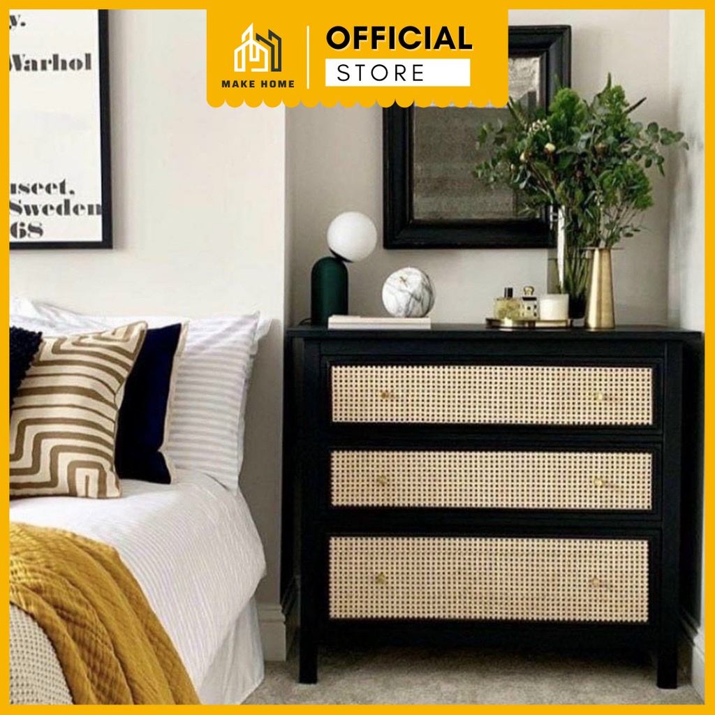 Tủ trang trí gỗ tần 3 ngăn cánh mây