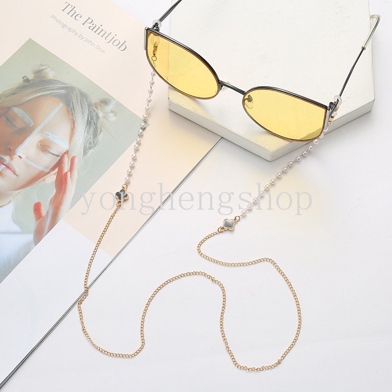 Dây Đeo Mắt Kính Chống Thất Lạc Bằng Kim Loại Thời Trang