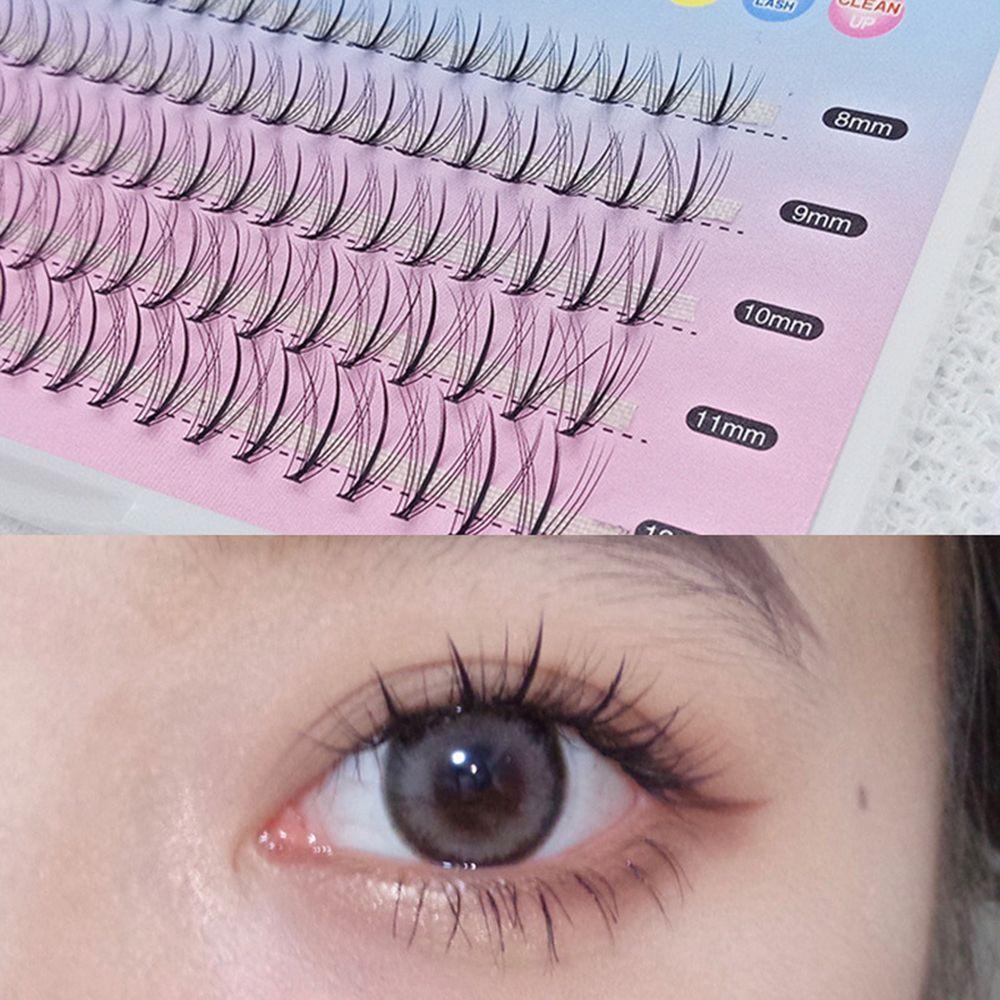 Hộp 100 Gói Lông Mi Giả Mỏng Đầu Nhọn Lâu Trôi Tự Nhiên