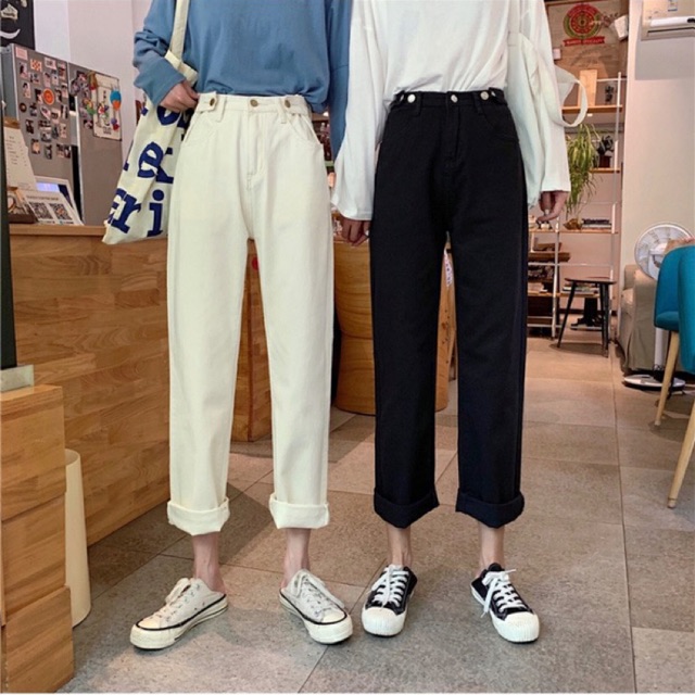 Đen XL, Xanh S (sẵn) | Quần khaki dáng suông 2020
