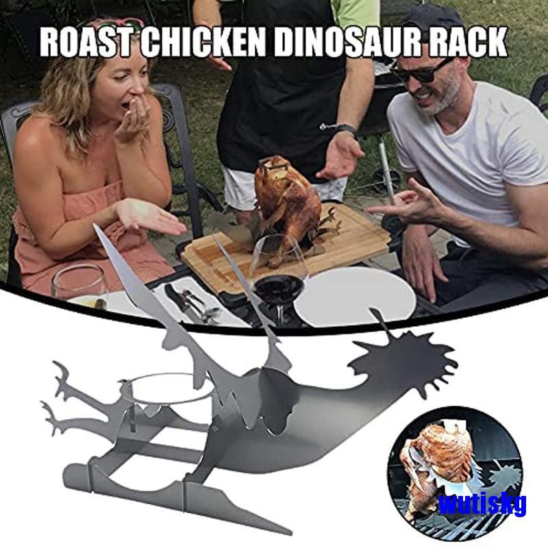 [COD]Chicken Stand Beer American Motorcycle BBQ Stainless Steel Rack Camping Tool