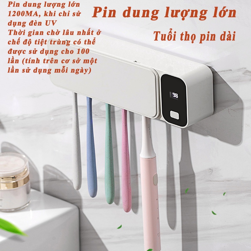 Máy Khử Trùng Bàn Chải Đánh Răng,Kệ đựng bàn chải đánh răng, thông minh có tia UV khử trùng-XQY-56