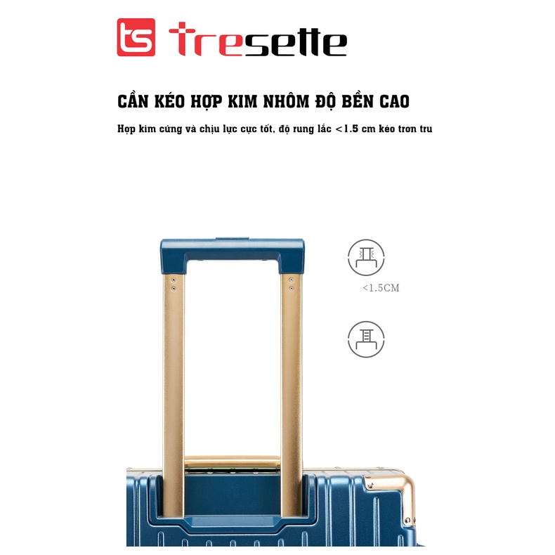 FREESHIP  Vali khóa sập cao cấp nhập khẩu Hàn Quốc Tresette TSL-1175