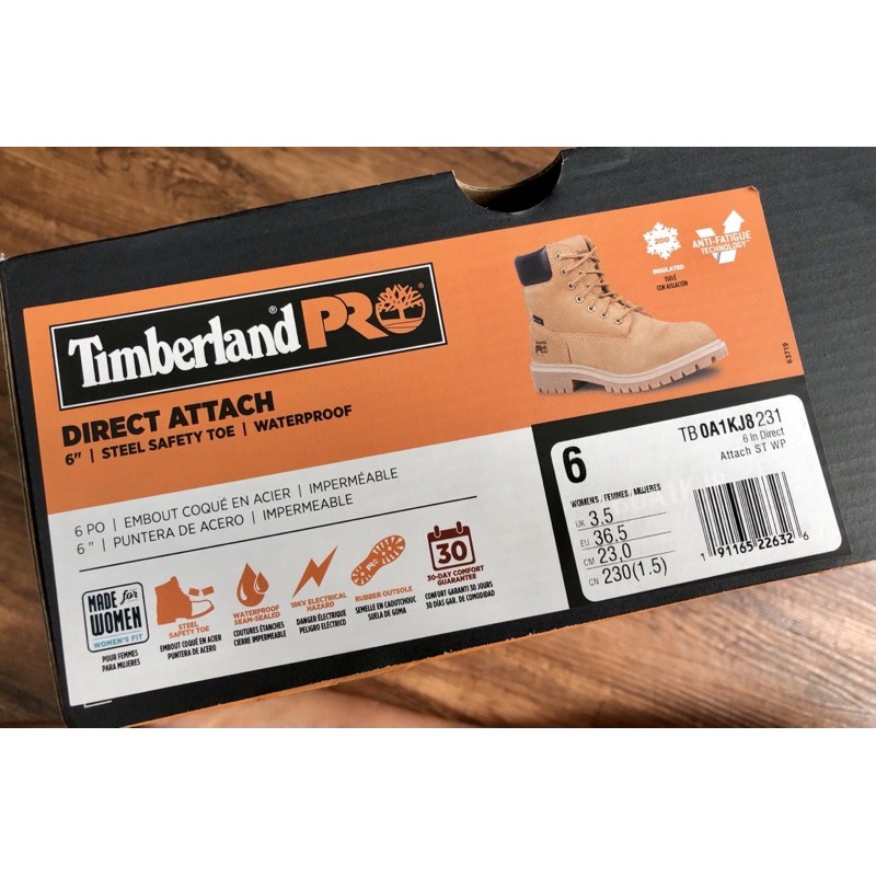 Boots Timberland PRO 6inch nữ size 6 US - 36.5 - 23cm
