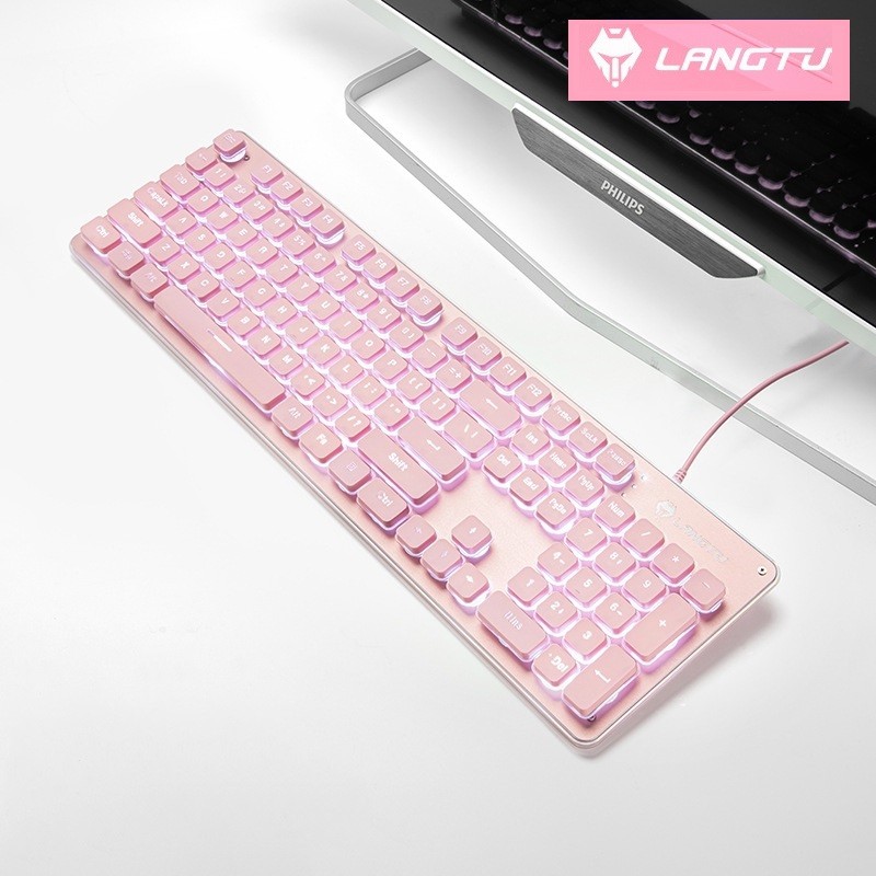 Bàn Phím LED LANGTU L1 Pink cho máy tính