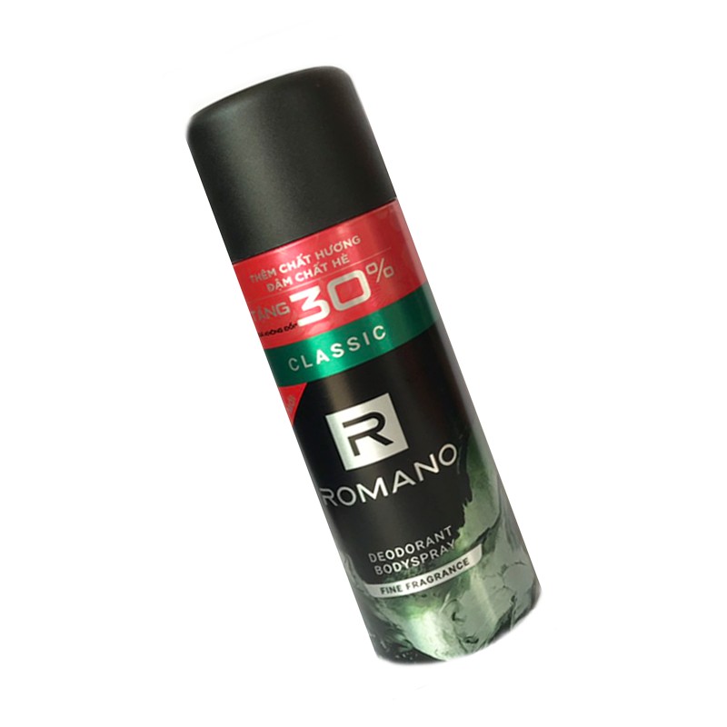 Xịt khử mùi toàn thân cho nam Romano Classic chai tặng dung tich 195ml