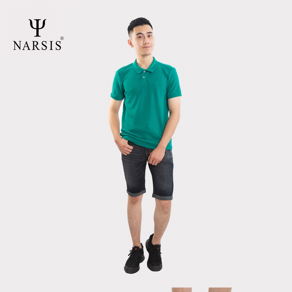 Áo thun nam Narsis D0049 len màu xanh