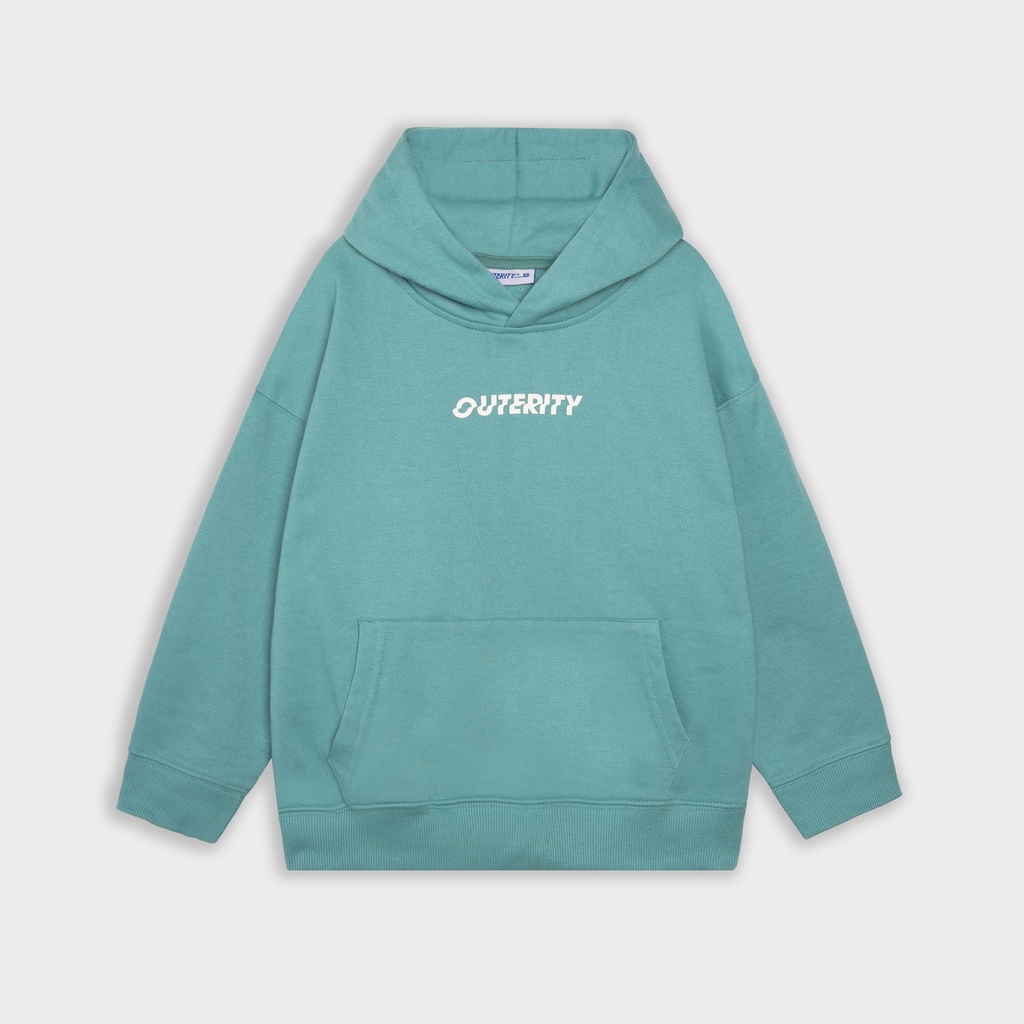 Áo khoác Hoodie trẻ em OuterityKids / Xanh bạc hà / Nỉ da cá - ORK203