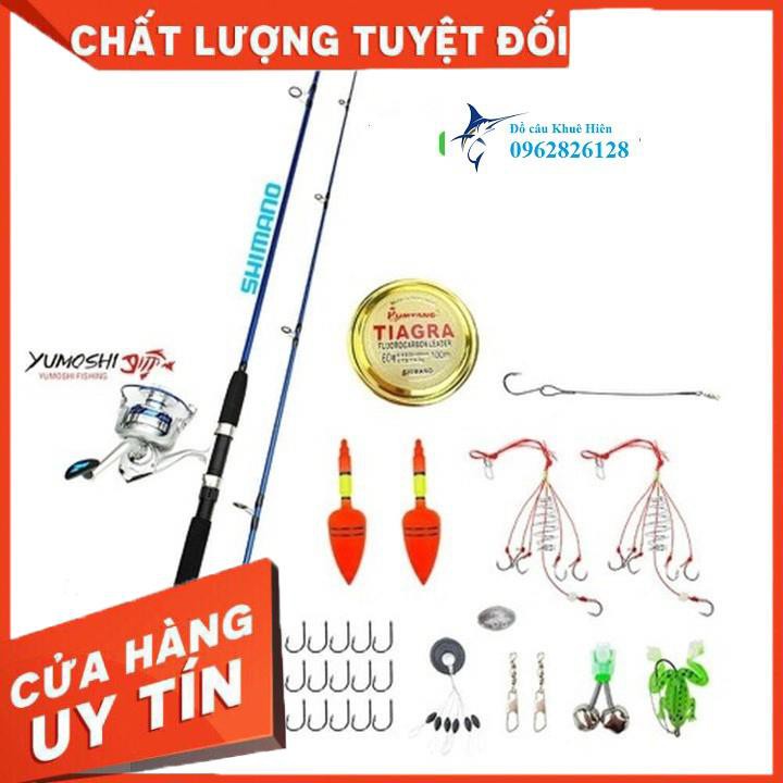 Bộ Cần Câu Máy 2 Khúc Đặc 1m5 đến 2m7 và máy yumoshi CL 3000 đến 5000 chất lượng