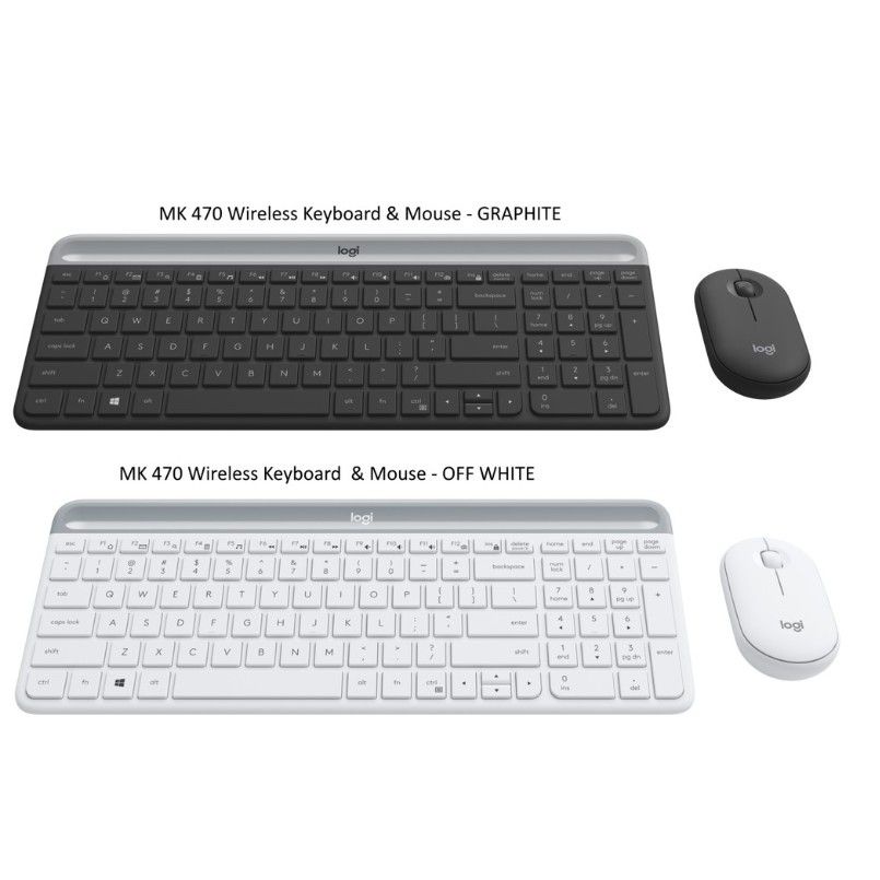 [Mã 1511ELSALE hoàn 7% đơn 300K] Bộ bàn phím chuột Logitech Wireless Combo MK470 Slim - Hàng Chính Hãng