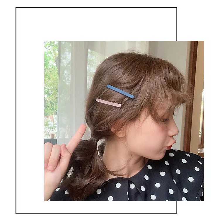 Kẹp, Cài Tóc Ghim Bản To Màu Pastel Dễ Thương 6.5CM (Cặp Tóc)