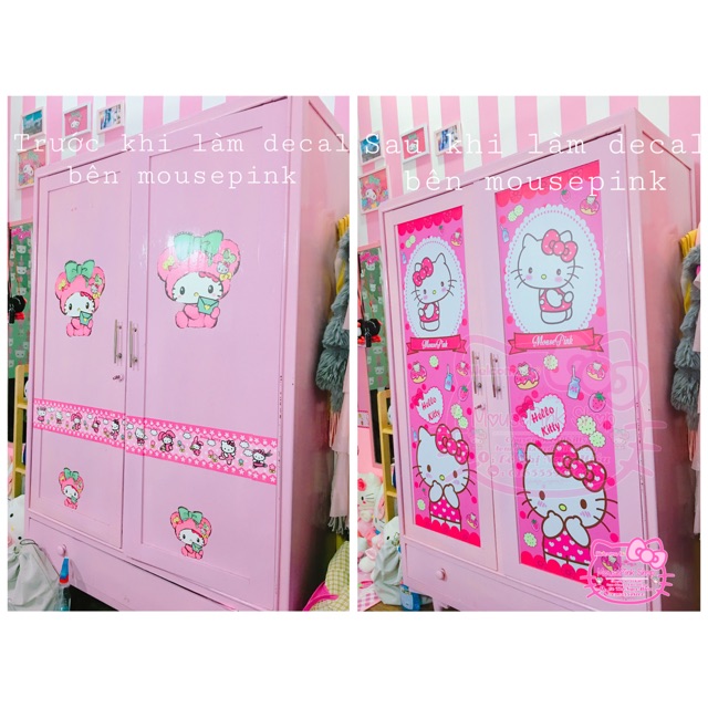 Mẫu lên tủ hello kitty( đơn làm cho khách)