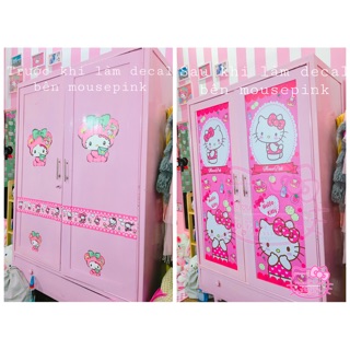 Mẫu lên tủ hello kitty( đơn làm cho khách)