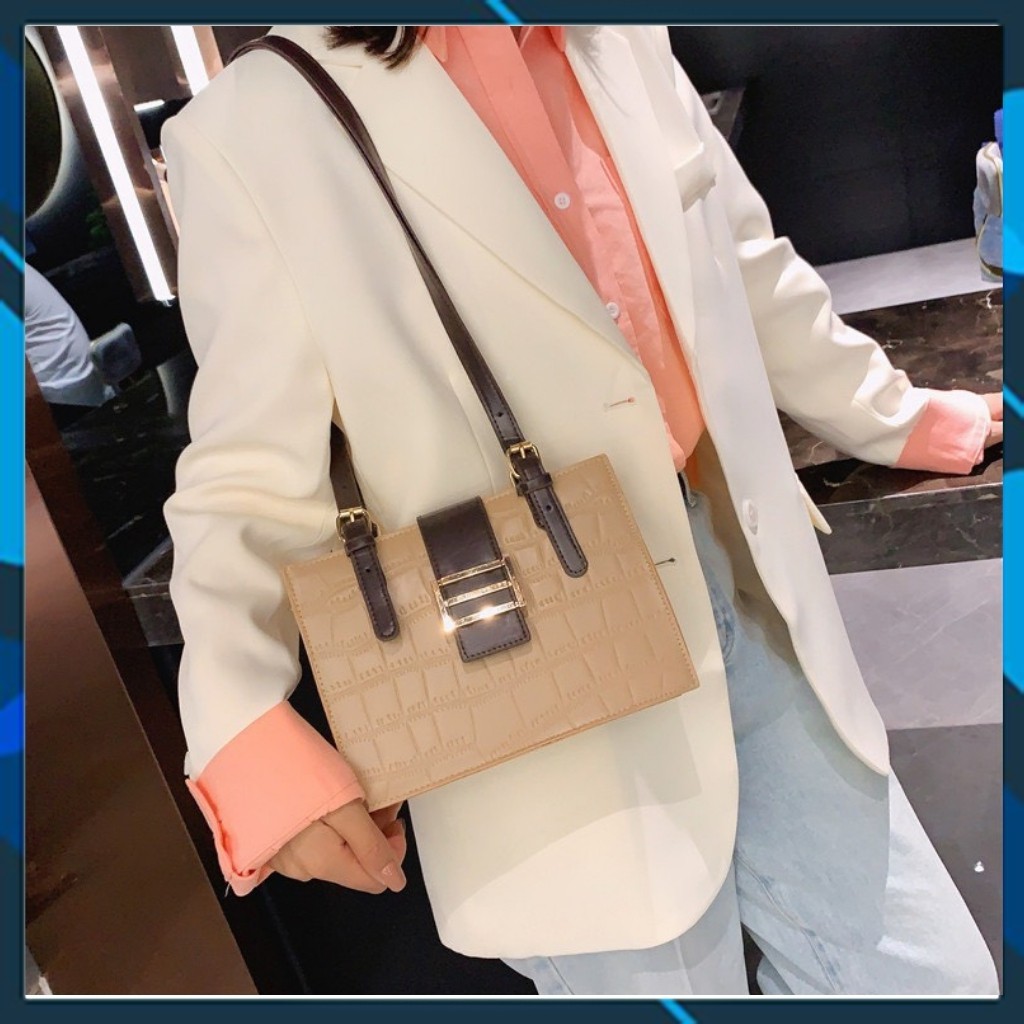 Túi Xách Nữ Công Sở Giá Rẻ Chất Da Đẹp Nhiều Ngăn Đeo Chéo Đeo Vai Size 24